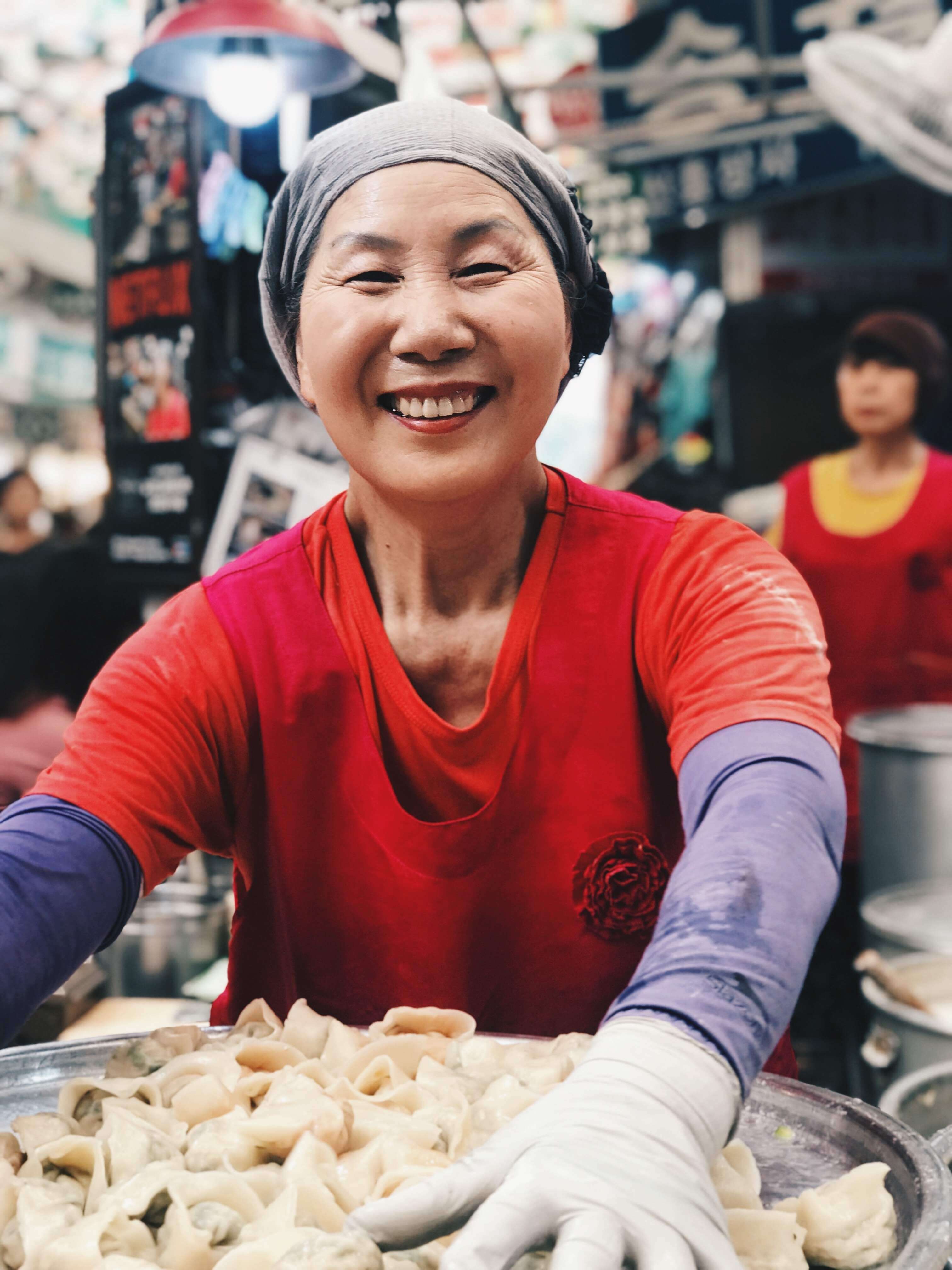 Korean woman smiling